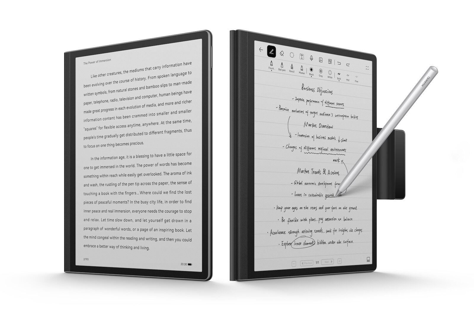 华为发布首款墨水屏平板，并非“Kindle”定位而是为办公而生