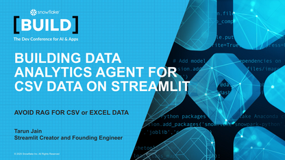 基于 Streamlit 为 CSV 数据构建分析智能体 ｜ BUILD 2025